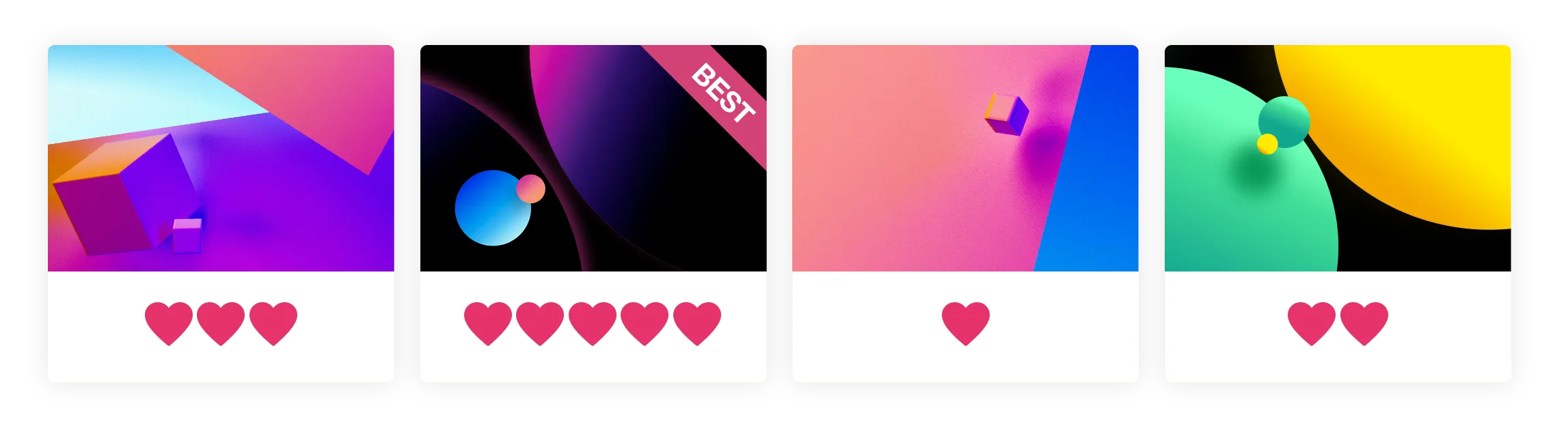 dot voting with hearts
