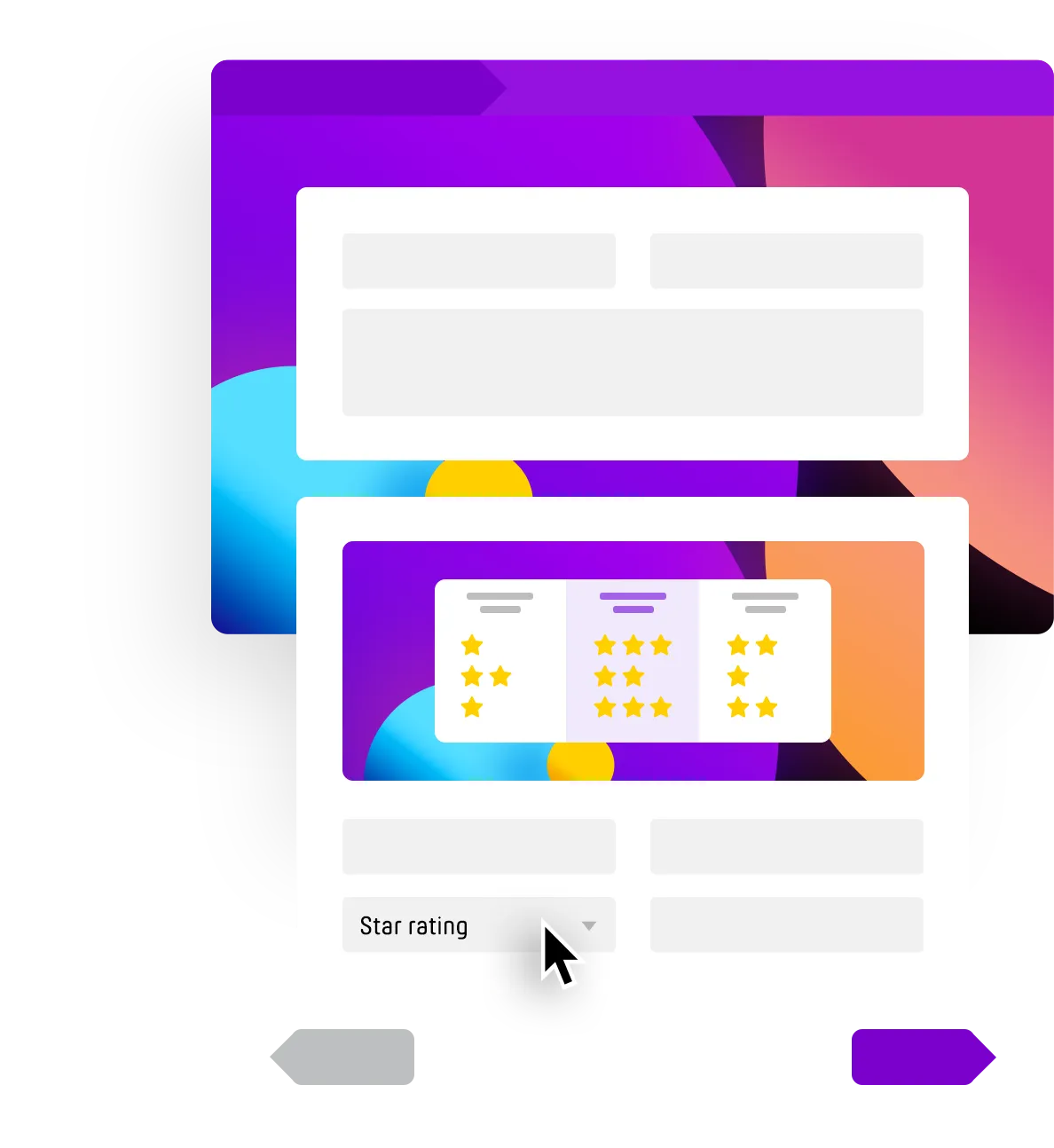 Criar folha de avaliação online, Criar avaliação de estrelas online