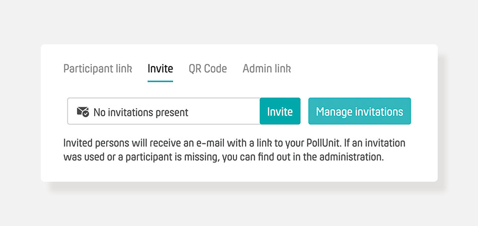 Invitation dialog