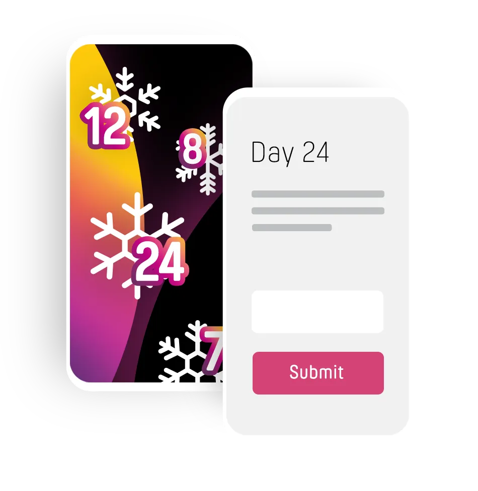 Adventskalender met deelnamefunctie