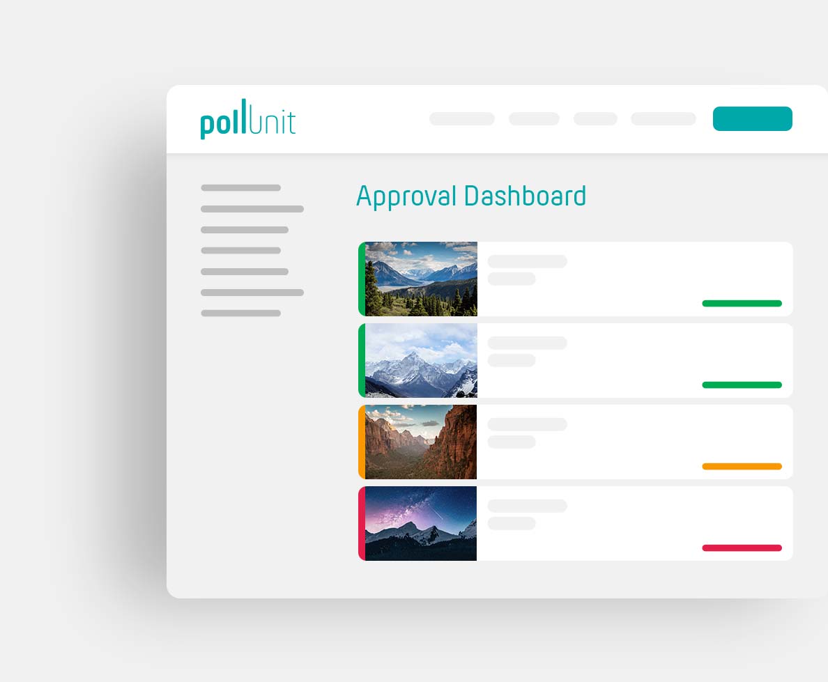 Painel de aprovação de envios